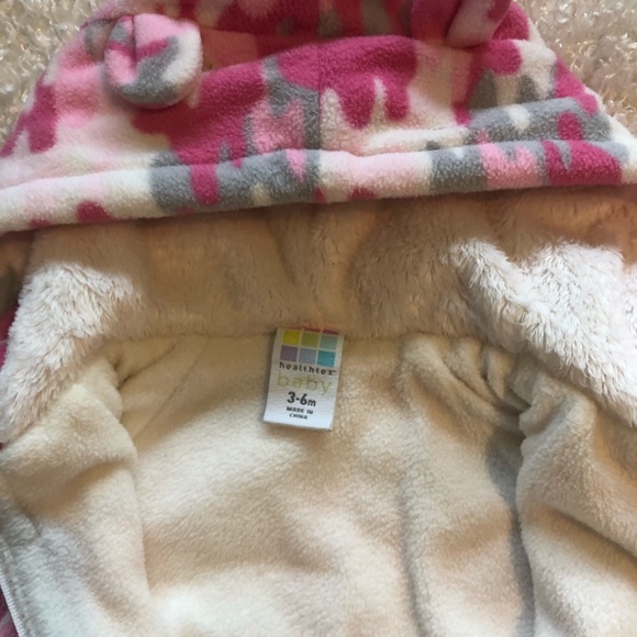 Healthtex 3/6M pink camouflage snowsuit zip up - Picture 7 of 9